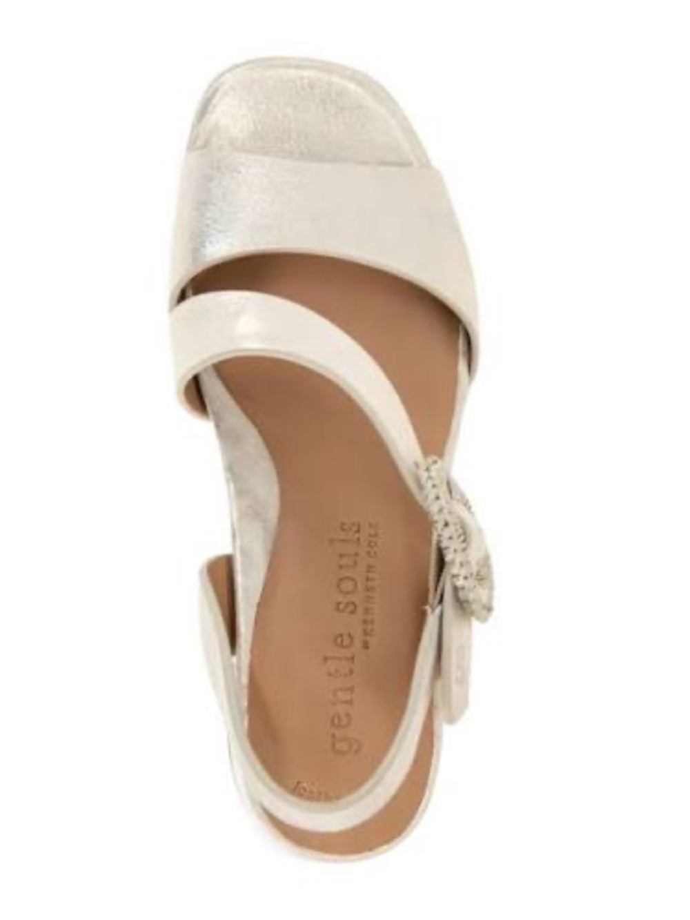 Gentle Souls Roma Metallic Heel Sandal Leather Size 7